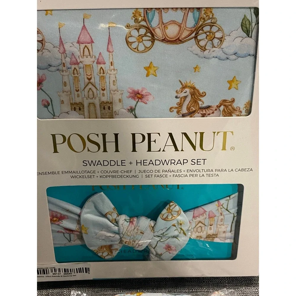 Posh Peanut Catherine Bamboo Swaddle & Head wrap & Changing Pad Cover Bundle